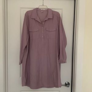 Old Navy Midi Corduroy Shirt Dress, Lavendar